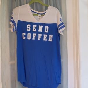 VS PINK Send Coffee Sleep Shirt size L